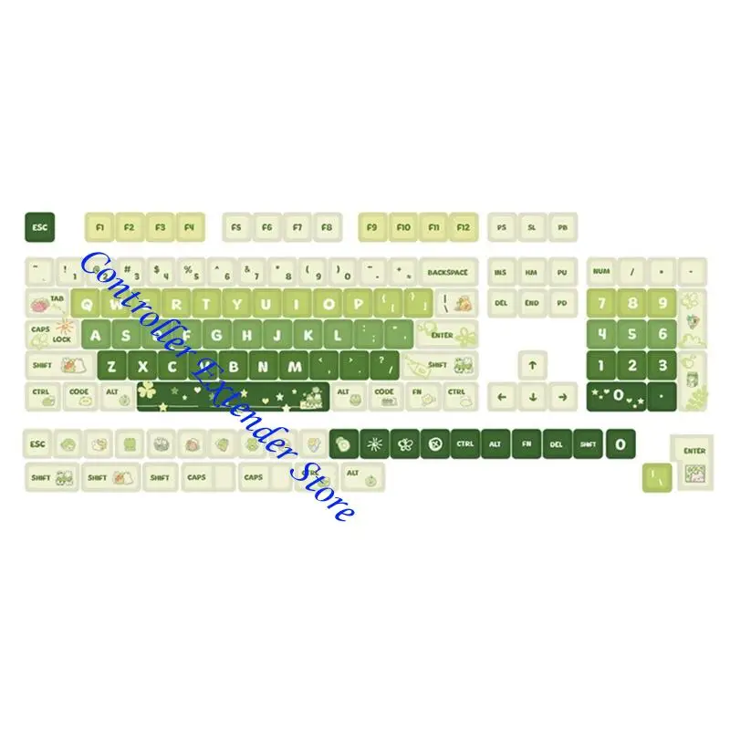 

N84B Light Green Keycaps DyeSub PBT XDA Keycap for 61/64/68/75/84/87/96/980/104/108