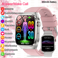 2025 New ECG Smart Watch Women BT Call Heart Rate Blood lipids Uric acid Health Monit Watches AI Voice 650mAh Sports Smartwatch