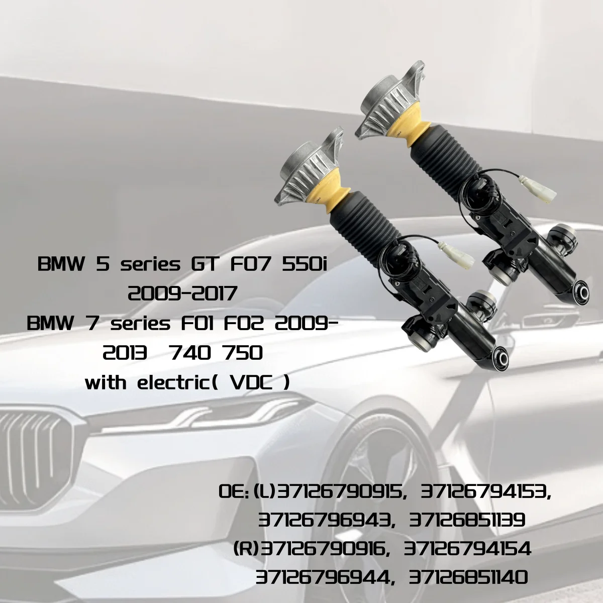 Rear Right Shock Absorber Strut w/VDC Fit BMW F07 535i GT 550i GT xDrive 2010-17