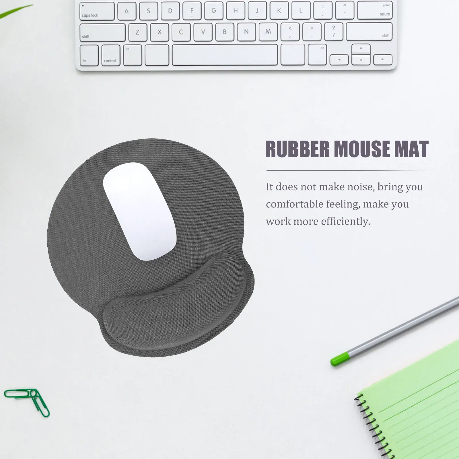 

Ergonomic Wrist Support Mouse Pad Memory Foam Comfortable Skid Proof Gaming Mouse Mat for Office Home Use Wrist Rest Computer