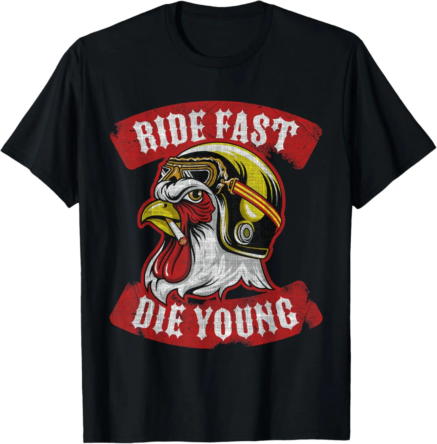 

Ride Fast Die Young Motorcycle Chicken T-Shirt Motorcycle