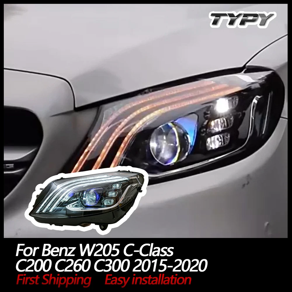 

Светодиодные фары в сборе для Mercedes C300, аксессуары BENZ W205 2015-2021 C250 C350 C400 C450 C63 Coupe C-Class Maybach Style