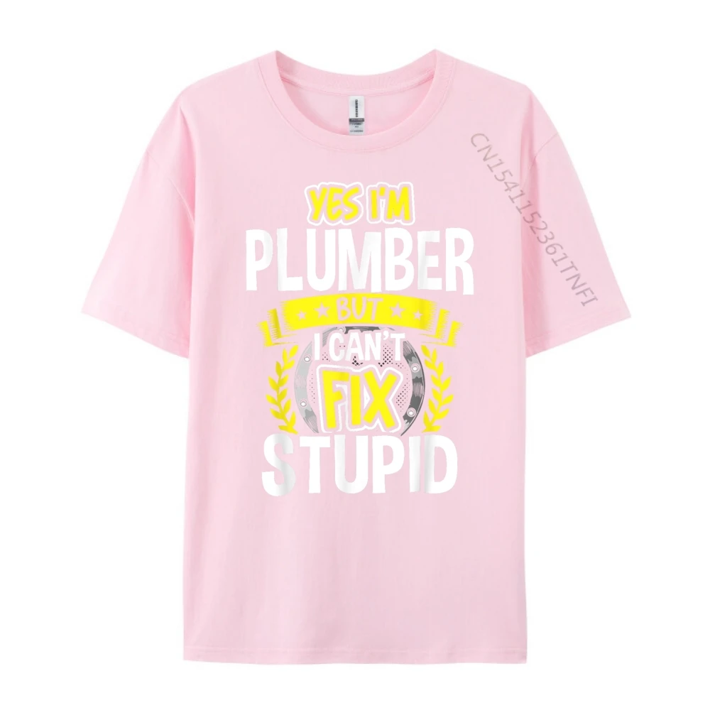 نعم أنا سباك الرجال تي شيرت جودة عالية المتضخم تي شيرت بلايز الاتحاد الأوروبي حجم بارد