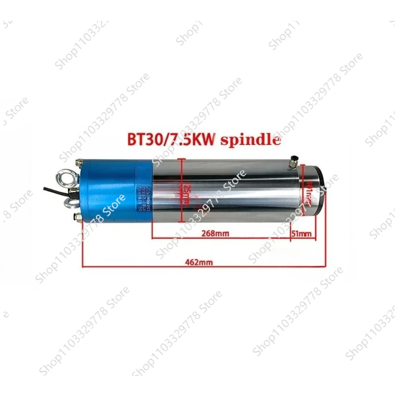 Automatic tool changing water-cooled spindle 7.5KW 24000rpm, diameter 125mm BT30 engraving electromechanical spindle