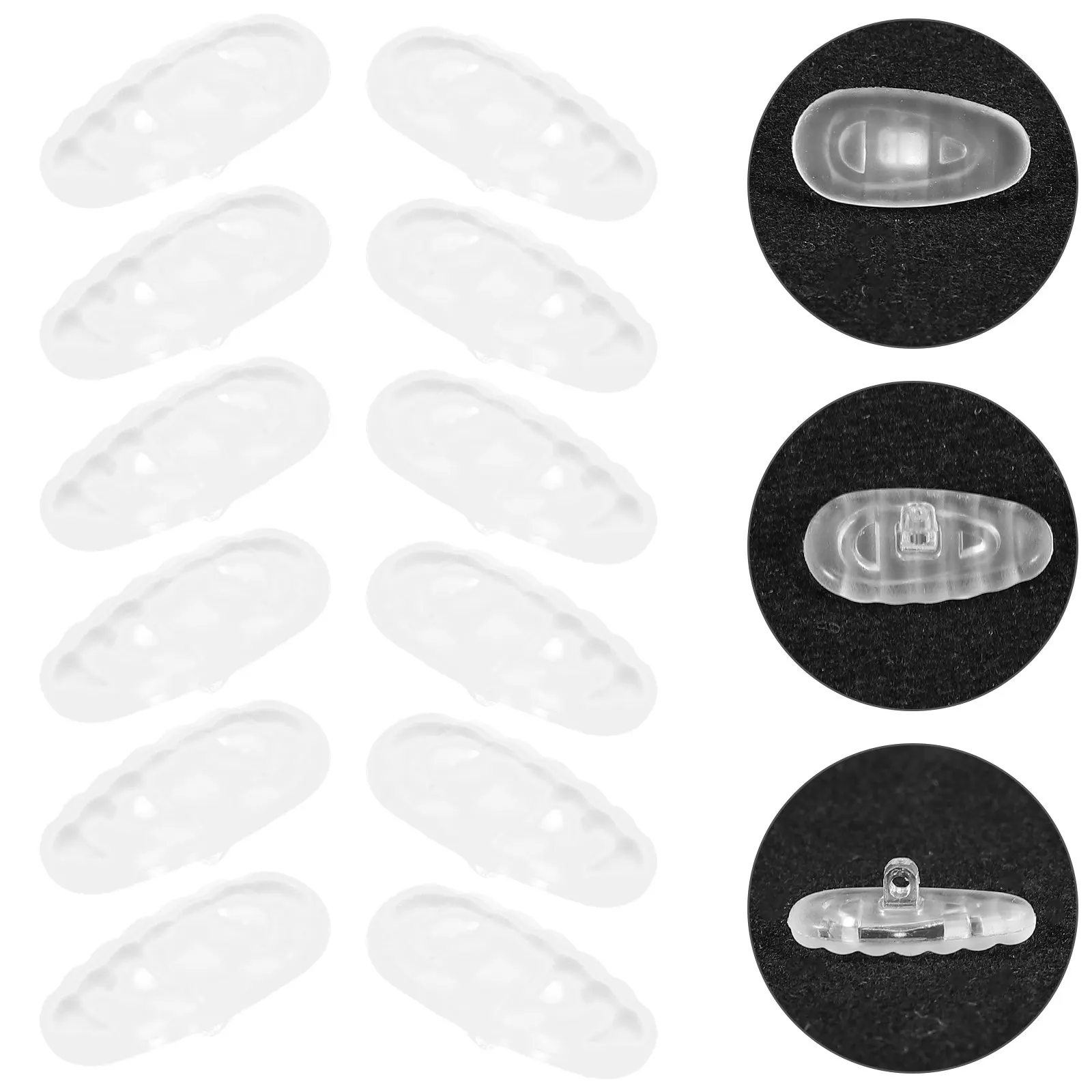 

20Pairs Eyeglasses Silicone Nose Pads Replacement Anti Slip Soft Comfortable Nose Cushions Eyeglasses Replacement Parts