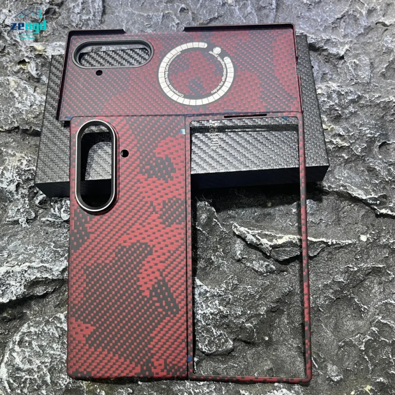 

Для Samsung Galaxy Z Fold7 Магнитный флип-чехол — броня с усилением из углеродного волокна, противоударная защитная крышка военного класса