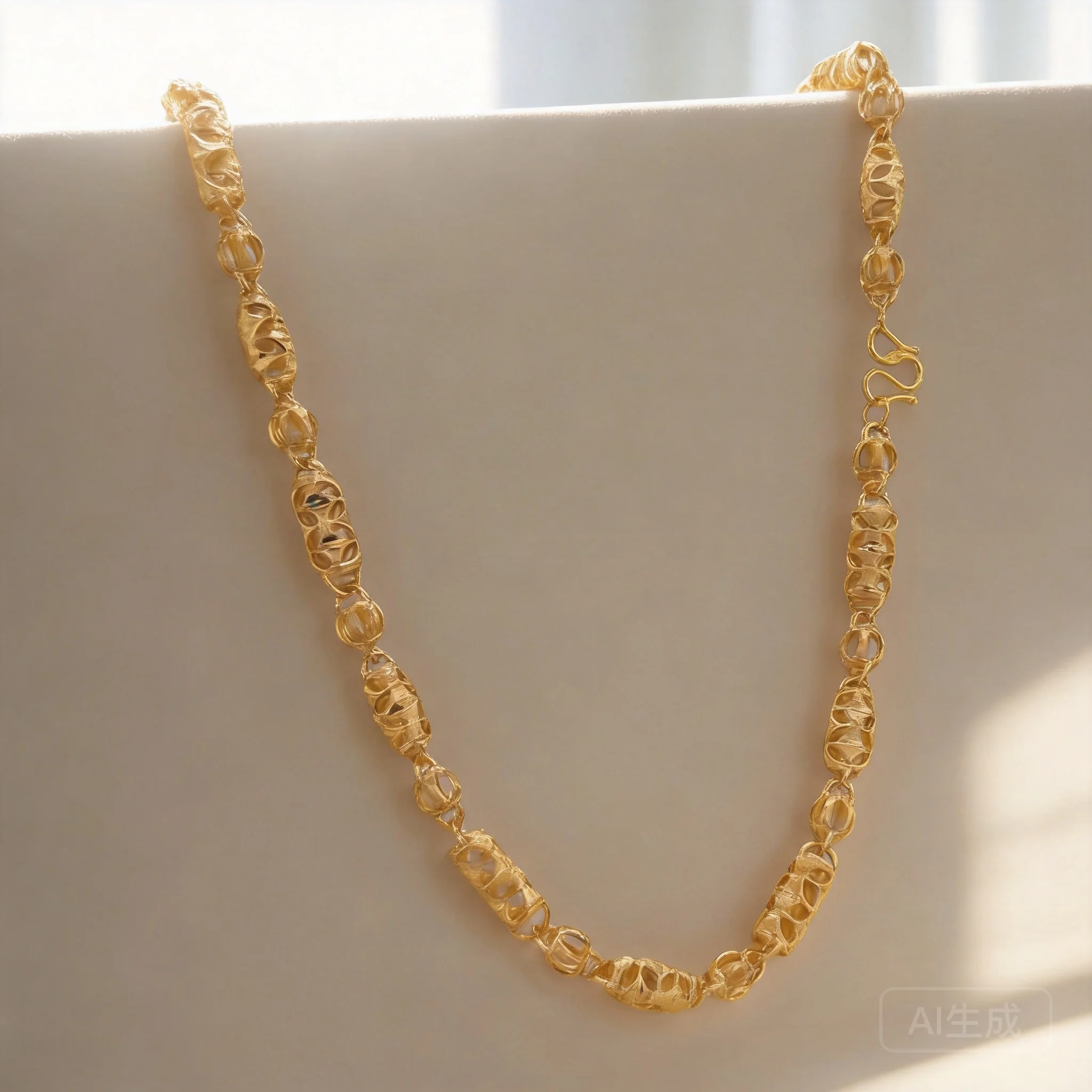 

2026 New Gold Plated Copper Brushed Hollow Cylinder Necklace Diamond Cut 10n Hollow Hip Hop Unisex Jewelry For Daily Party Wear