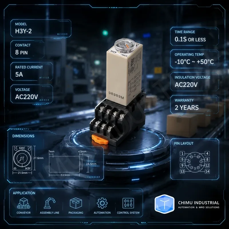 【CHIMU INDUSTRIAL】 for ST6P H3Y-2 H3Y-4 Relay 8Pin 14Pin DC12V DC24V AC220V