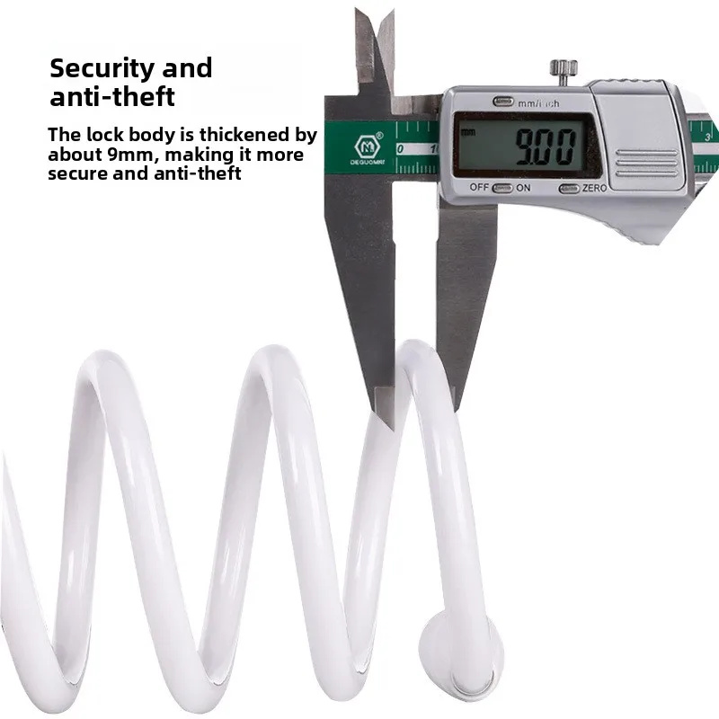 قفل الدراجة مضاد للسرقة، محمول مكون من 4 أرقام، قفل بكلمة مرور، قفل كابل الدراجة الجبلية، ملحقات معدات ركوب الدراجات #2