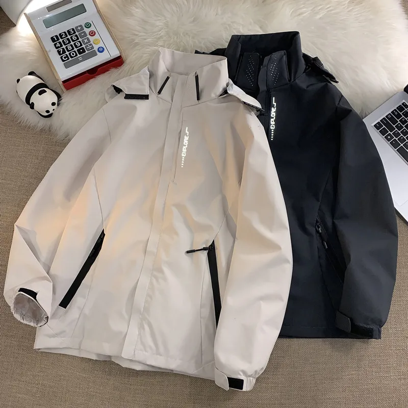 

Мужская куртка American Sle для активного отдыха, оверсайз, в японском стиле, повседневная, с капюшоном, молодежная, трендовая, весна-осень