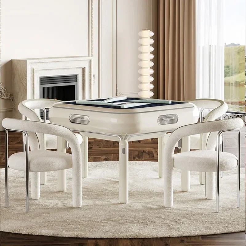 Fully automatic mahjong machine household dining table dual-purpose roller coaster mahjong table, retro - with