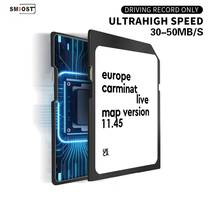 Carminat Live 11.25 SD Card Map Sat Nav Newest Europe Update Version 2024 GPS Card with Free Anti Fog Flim