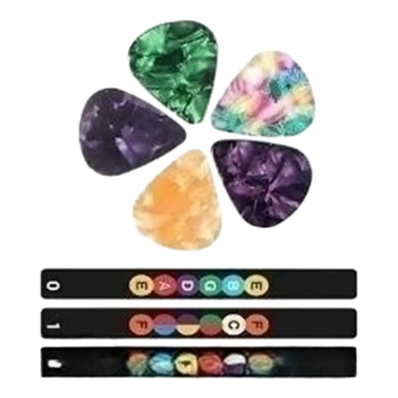 Guitar Fingerboard Stickers and Guitar Picks for Beginner Learner Practice