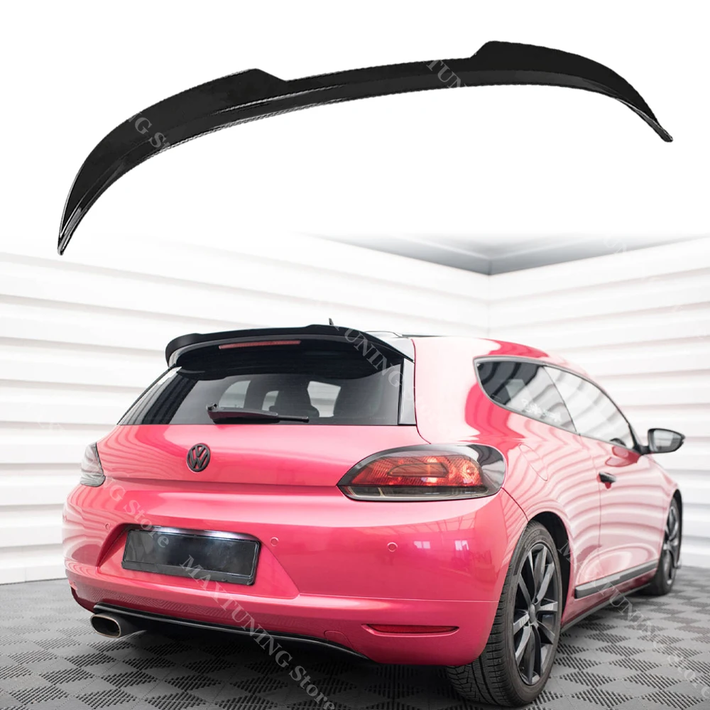 Maxton Style Spoiler Cap V.2 do Volkswagena Scirocco Mk3 Standard 2008-2014, niestandardowy spojler dachowy, body kit tuningowy, czarny połysk