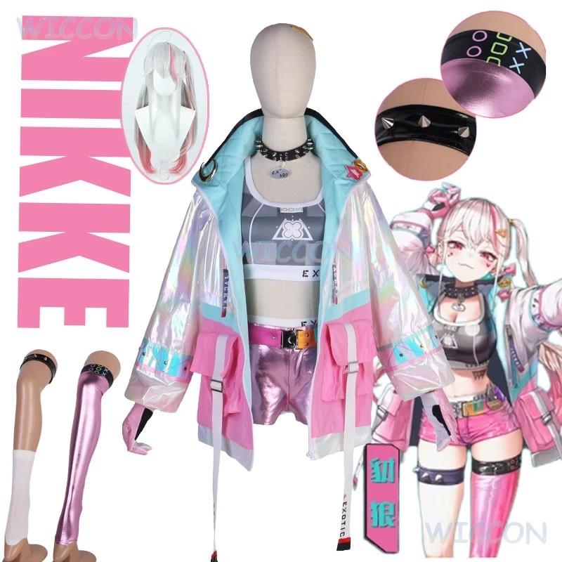 

Game NIKKE The Goddess Of Victory Jackal Cosplay Costume Coat Pants Jackal Cosplay Wig Halloween Party Role Play Outfit Women
