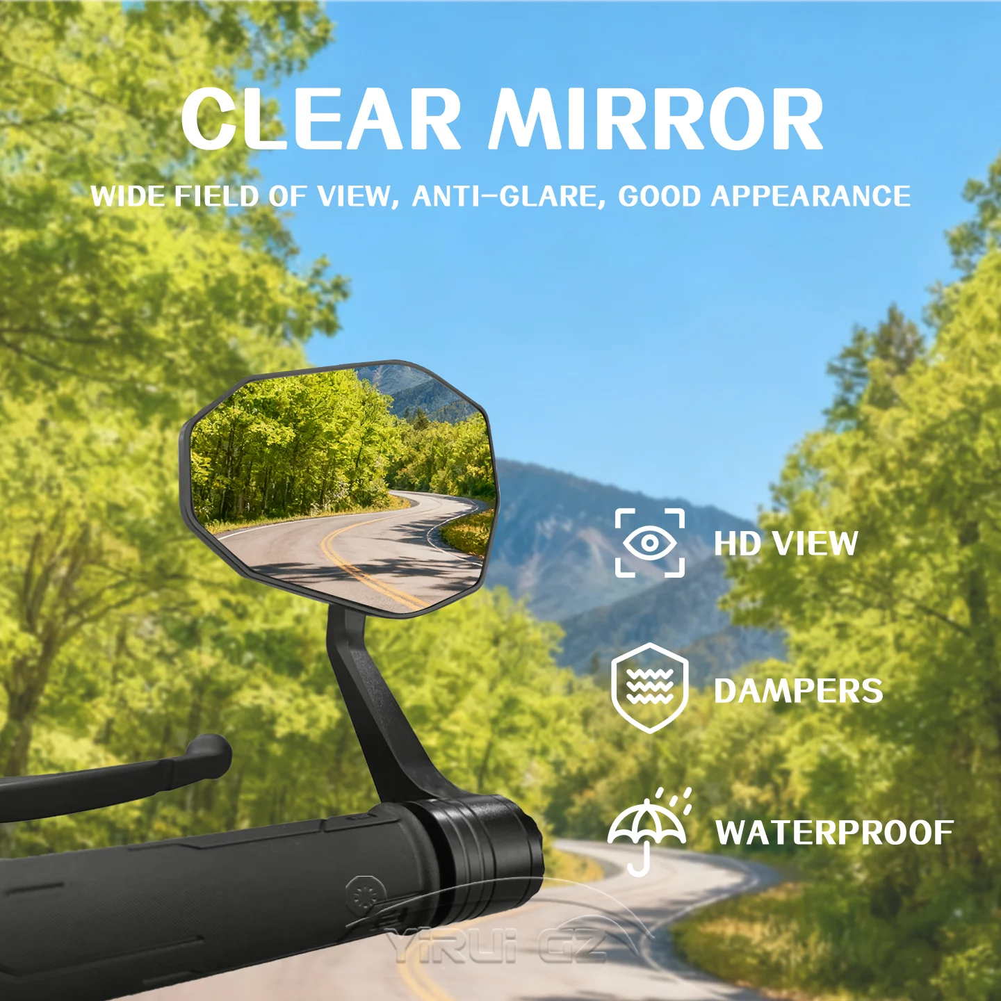 Rearview mirror For Suzuki V-Strom 650 V-Strom 1050 650 Motorcycle Bar End Mirror Handlebar End Side RearviewMirrors Wide Vision view 4