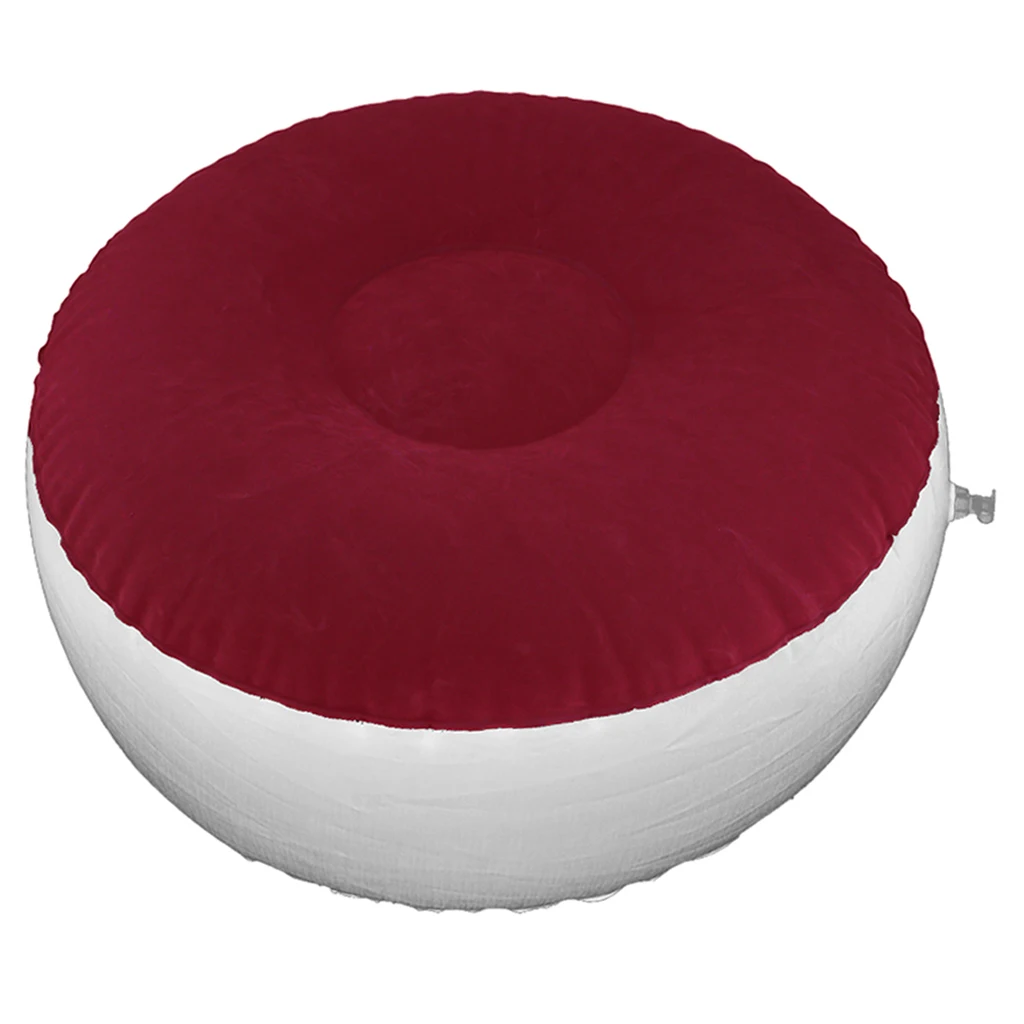 Camping Chair Foldable Inflatable Ottoman PVC Waterproof Air Chair Ultralight Stool for Home Garden Outdoor Lounge