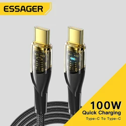 Essager 100W USB typ C na USB C kabel PD szybka ładowarka przewód do Macbook Samsung Huawei Xiaomi POCO 5A kabel typu C