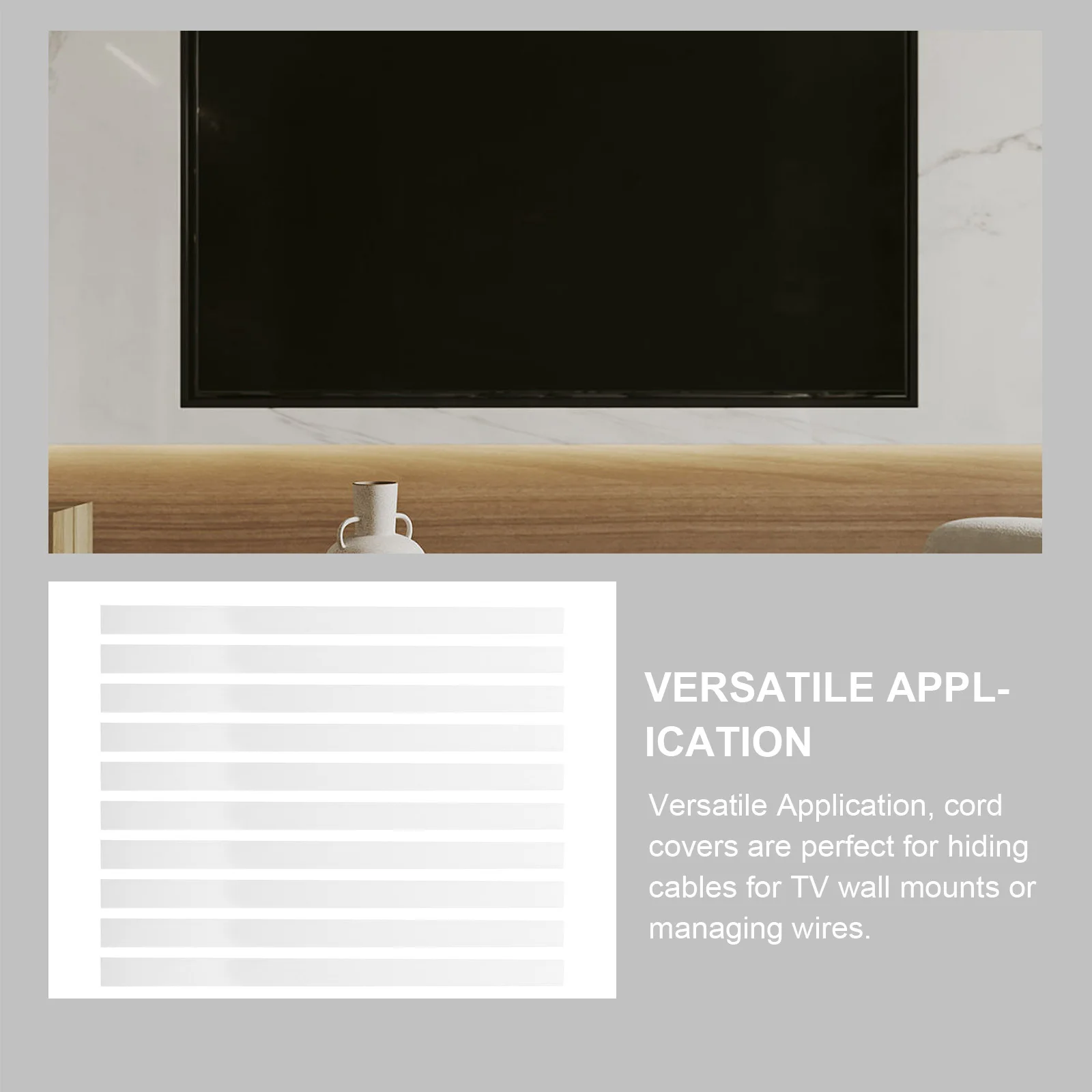 

1Set Cable Hider Wall Strips Cord Cover Wire Concealer Hide Cords on Wall Cable Management Kit Wire Cover Cord Concealer