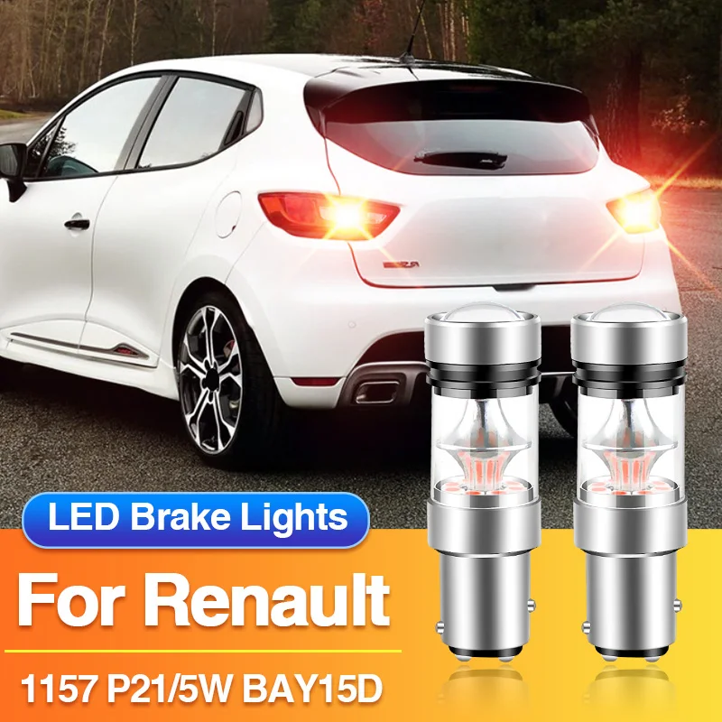 2 × 115 P21/5W luces de freno LED BAY15D para Renault Fluence/Kangoo Express/Laguna II/Logan I Estate Express, lámpara trasera roja para coche 12V
