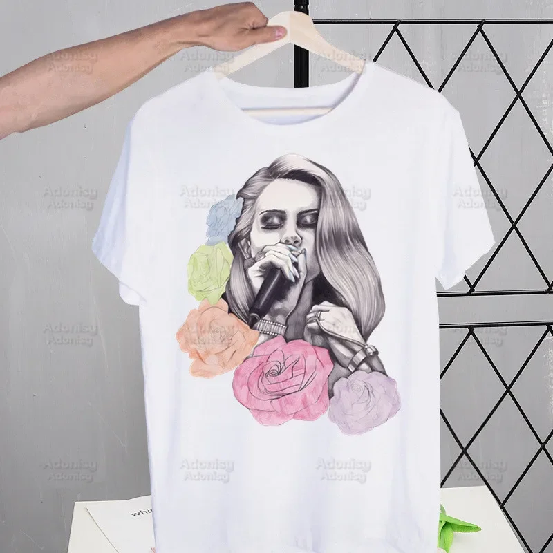 Lana Del Rey Singer Fans Just for Life T Shirts For Guys O-Neck Short Sleeve Regular Mens height Quality Men Hip-Hop Tee Shirt