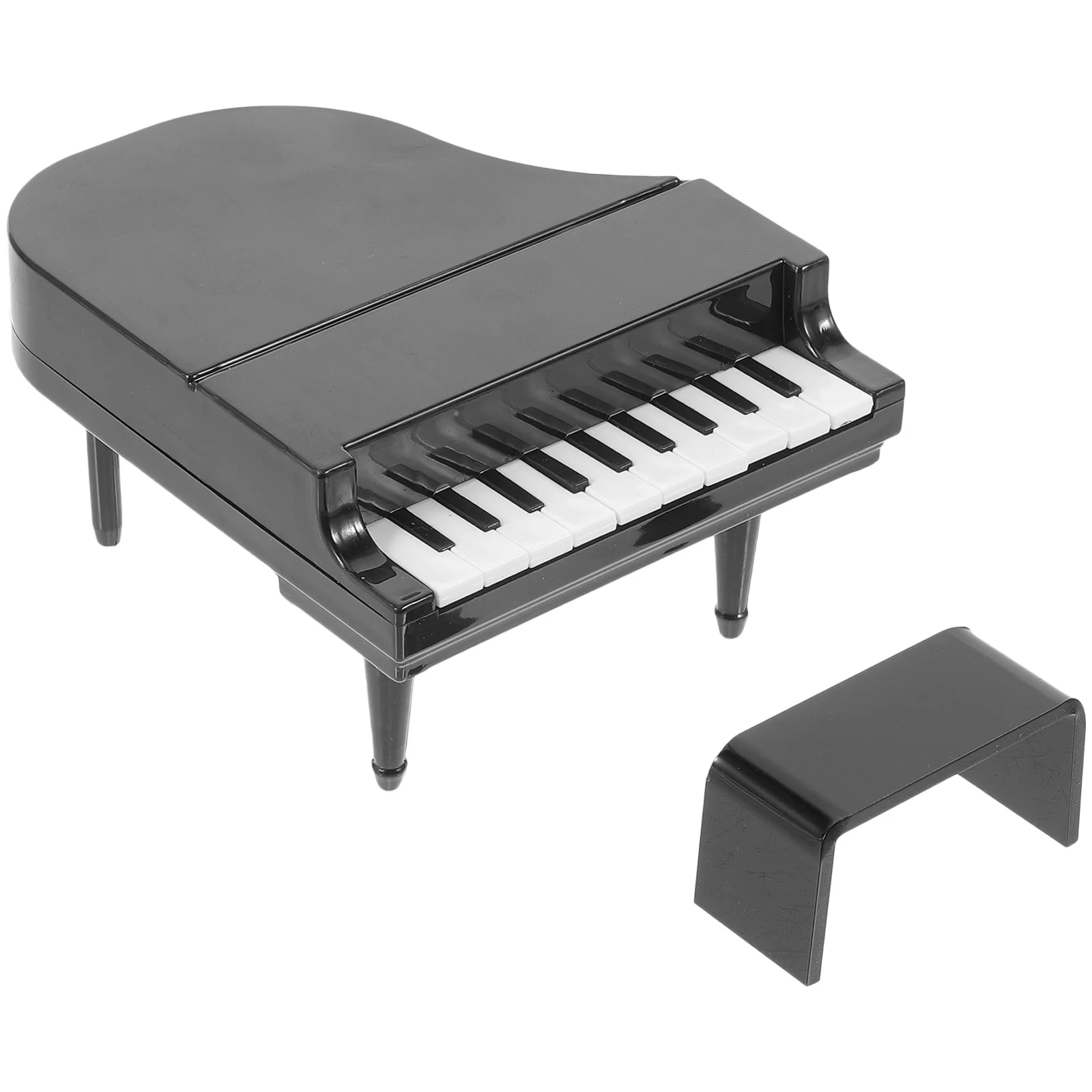 Keyboard for Kids Children's Toy Piano Model Miniature House Accessories Furniture 1 12 Scale Black