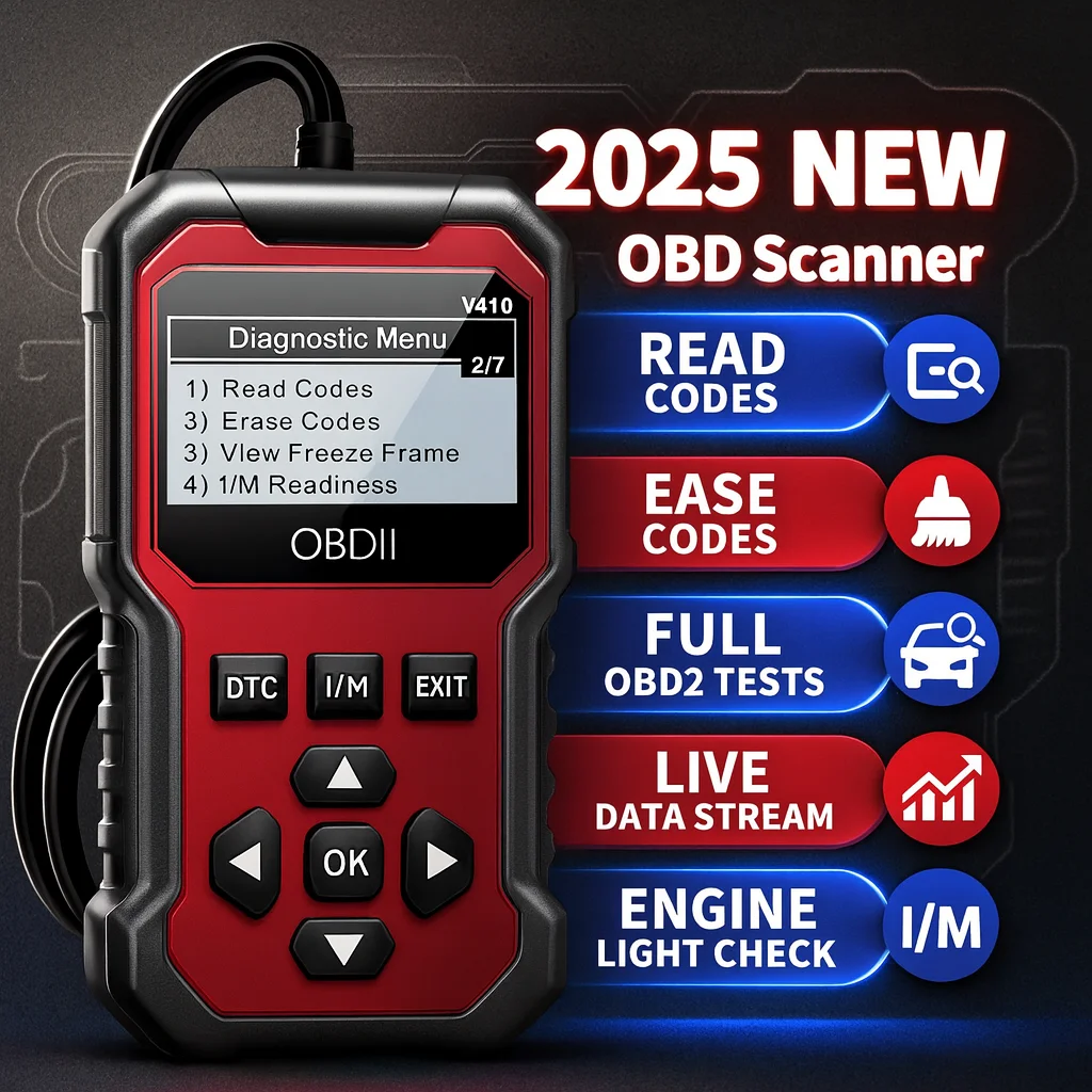 الماسح الضوئي Obd2 V410 - قارئ الرمز الفوري وفحص الجهد | تشخيص النظام الكامل لسيارات obdii/EOBD | تحليل الخطأ #1