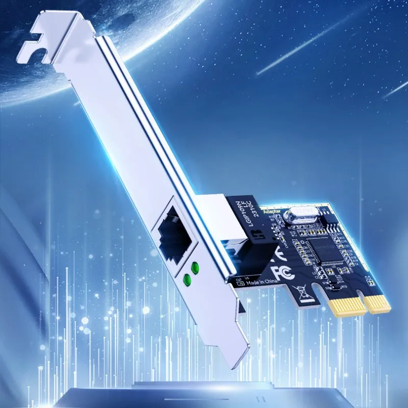 DTECH PCIe X4 Converter 10M/100M/1000Mbps PCI Express to Gigabit Ethernet RJ45 Port LAN Adapter Network Card