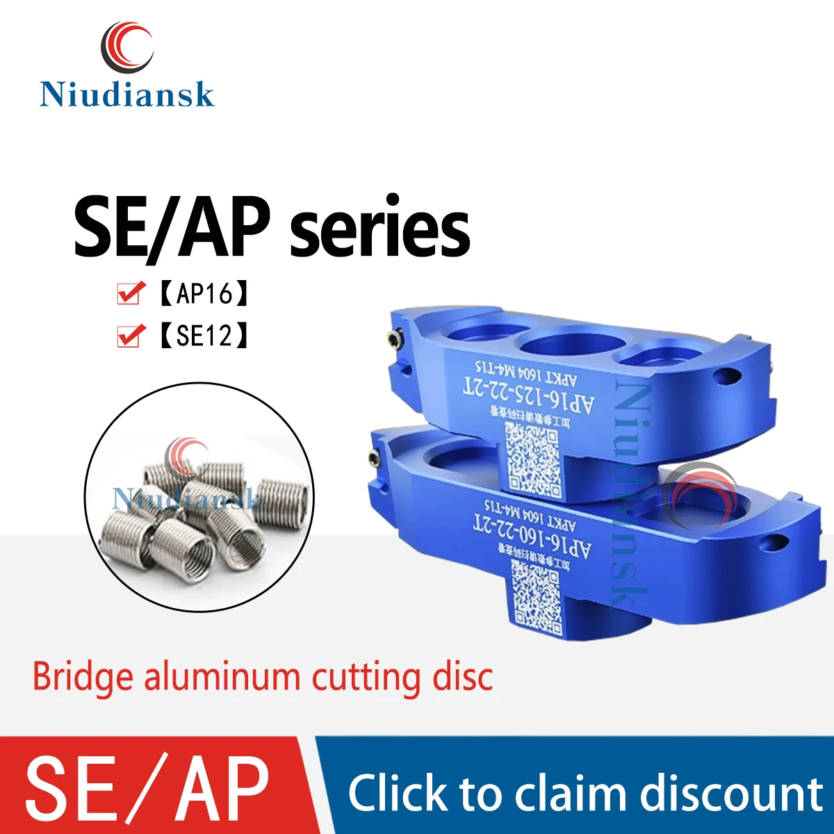 CNC Lathe AP/SE series bridge aluminum cutting disc AP16 SE12 High quality CNC Milling Cutter Head Use for APKT/SEHT Lnsert Tool