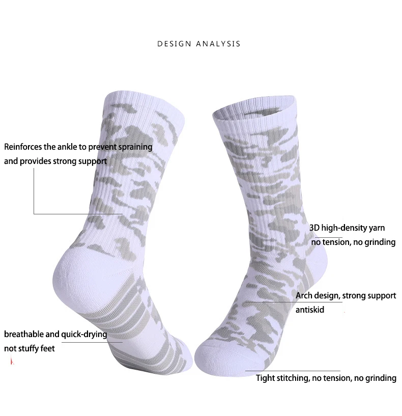 Elite Basketball Socks and Towel-bottom Football Socks for Men and Women Sweat Absorbent Wear-resistant and Non-slip Socks