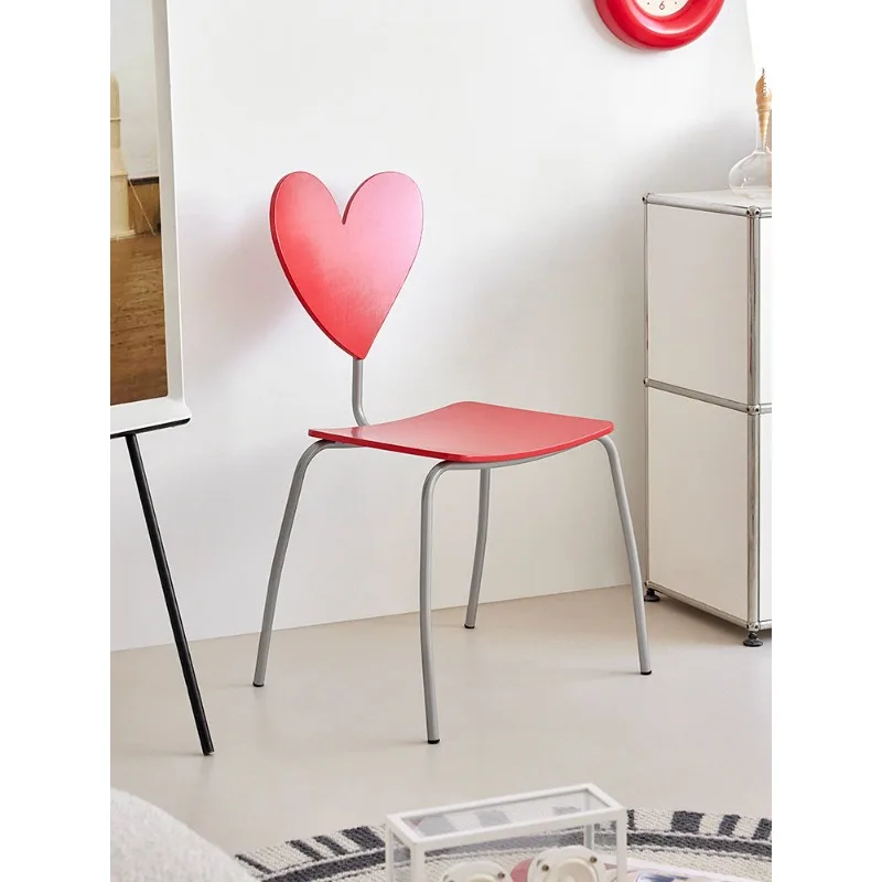 Love chair medieval Internet celebrity ins style dining chair home creative art sense stool backrest designer