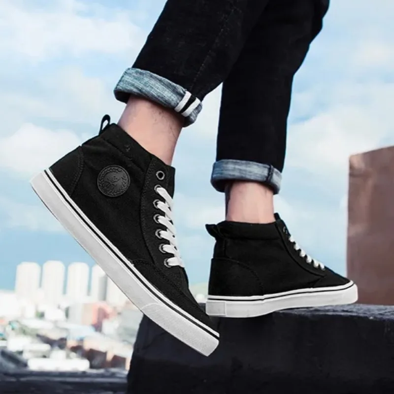 

Classic Fashion Cosy Men Luxury Shoes Casual Sneakers Mens Canvas Shoes Lace-Up High Top Men's Vulcanize Shoes Zapatos Casuales