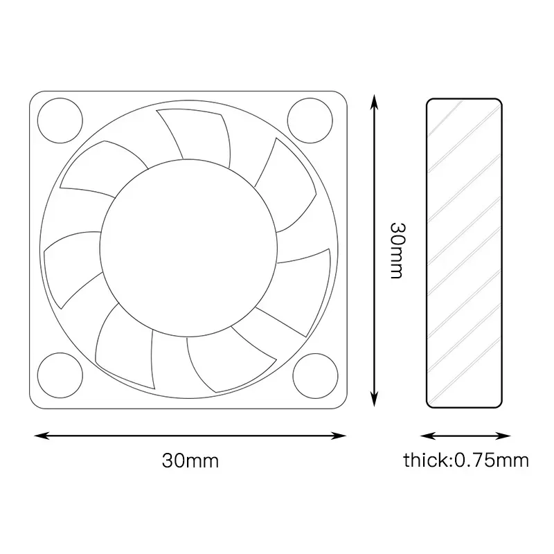 3D Printer Accessories  For Voron 0.1 3D Printer Accessories 3007 5V Axial Fan 3007 Cooling Fan