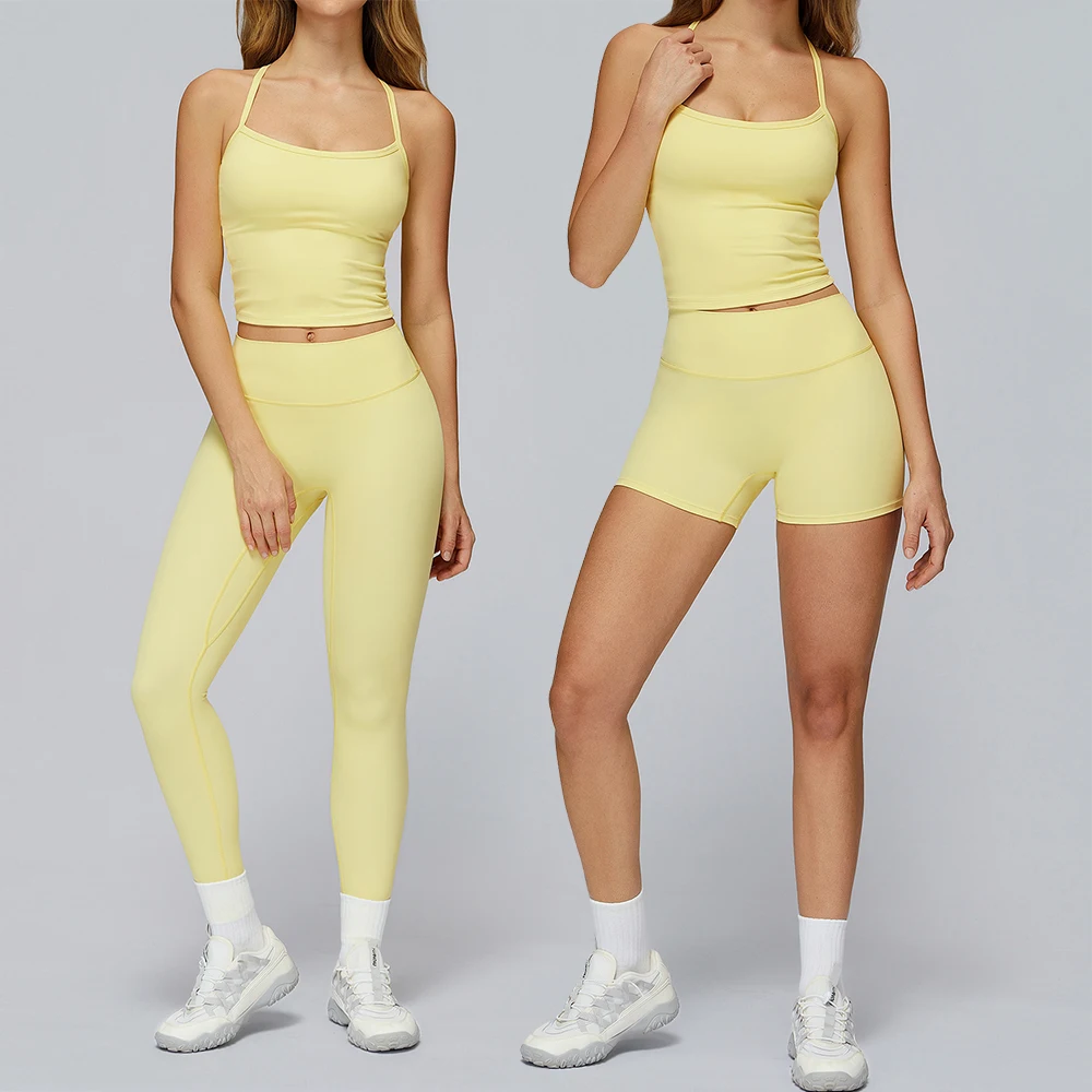 2PCS Yoga Set Women's Tracksuit Workout Outfits Push Up Sportswear Gym Clothing Running High Waist Leggings Fitness Sports Suits