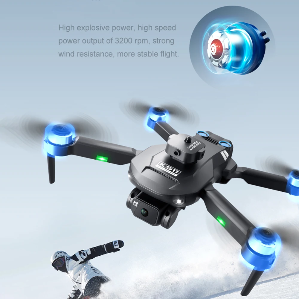 New Professional Drone 4K Mini 8K Dual Camera LS Obstacle Avoidance Optical Flow Positioning Brushless RC KS11Dron Quadcopter