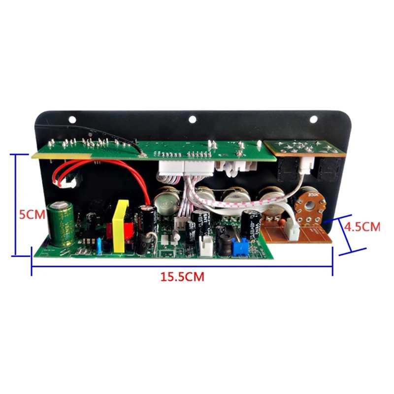 Carte Amplificateur D50 avec Audio Optique, Bluetooth, Médailles, USB, Radio FM, Lecteur TF, DIY, Caisson de Basses, Noir, pour la Maison, la Voiture, Prise UE, 1 Ensemble