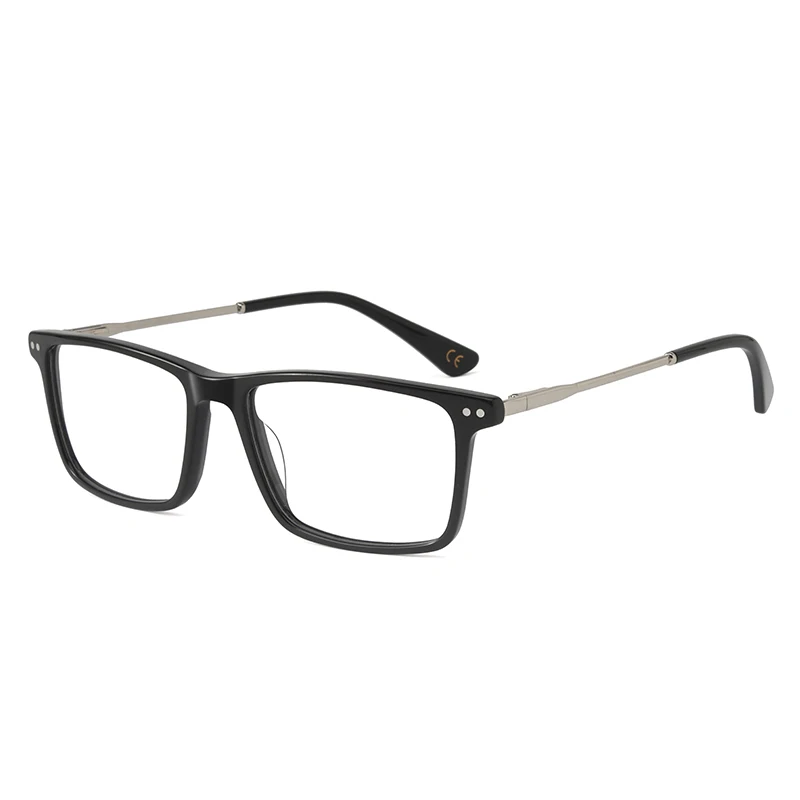 

2020 Acetate Mix Material Glasses Frame Plain Glass Spectacles Optical Prescription Custoimze Eyewear Size 56-18-145