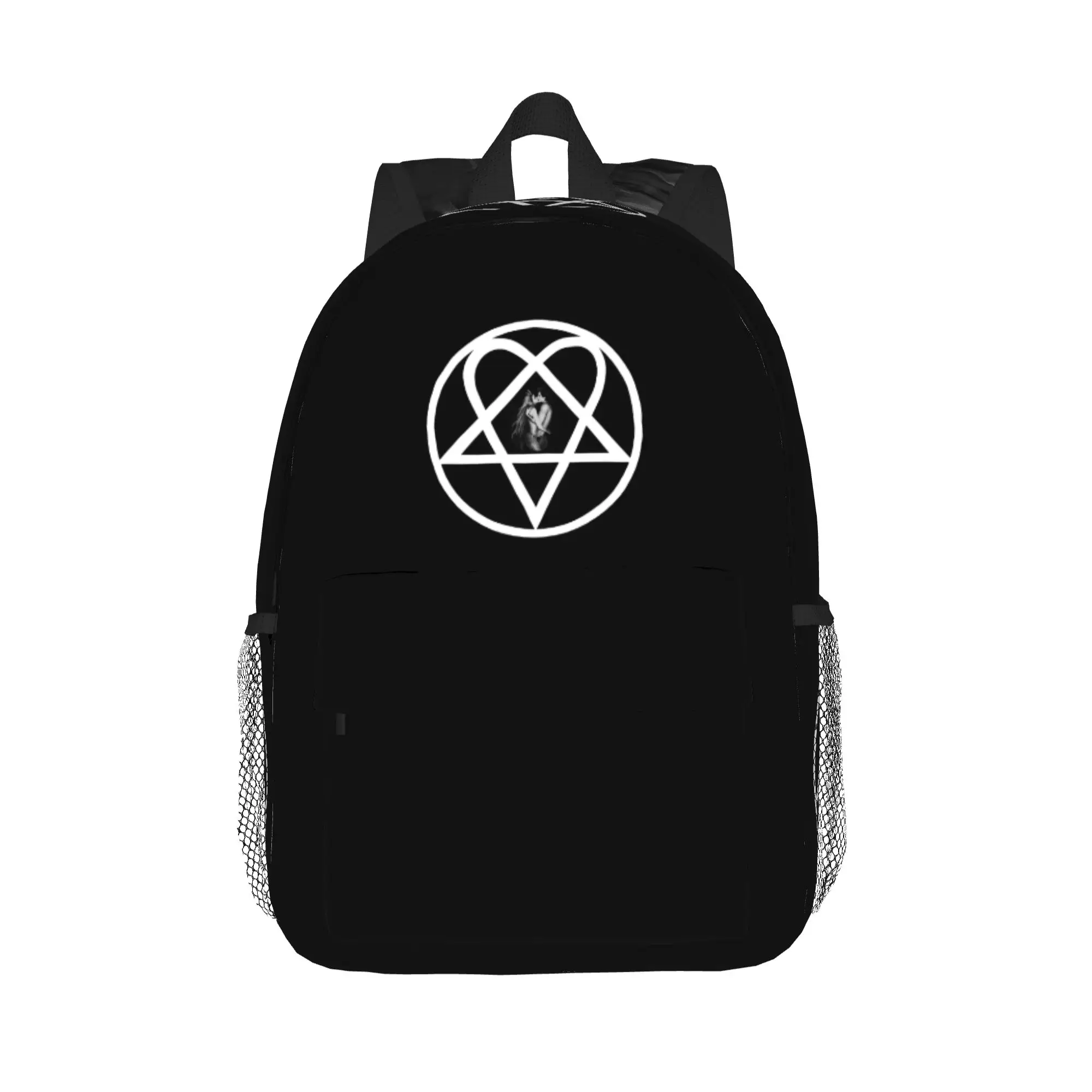 Heartagram Him Music Band Logo Backpack Hot Sale Daypack Large Capacity Boys Girls BookBag Shoulder Bag for Men Women School Bag