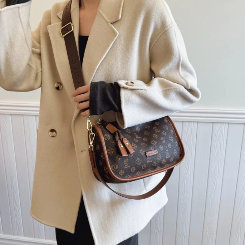 

Модная роскошная кожаная женская сумка-тоут, известная дизайнерская классическая элегантная сумка через плечо с стильной отделкой ​