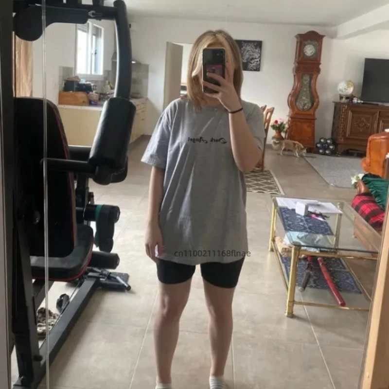 천사 날개가 인쇄된 여성 스트리트 댄스 의류 반팔 티셔츠, 여성 여름 복고풍 트렌드 인쇄 힙합 패션