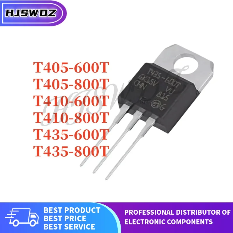 10 piezas nuevo T410-600T T435-600T T410-800T T435-800T T405-600T T405-800T T435 T410 T405 TO-220 tiristor bidireccional