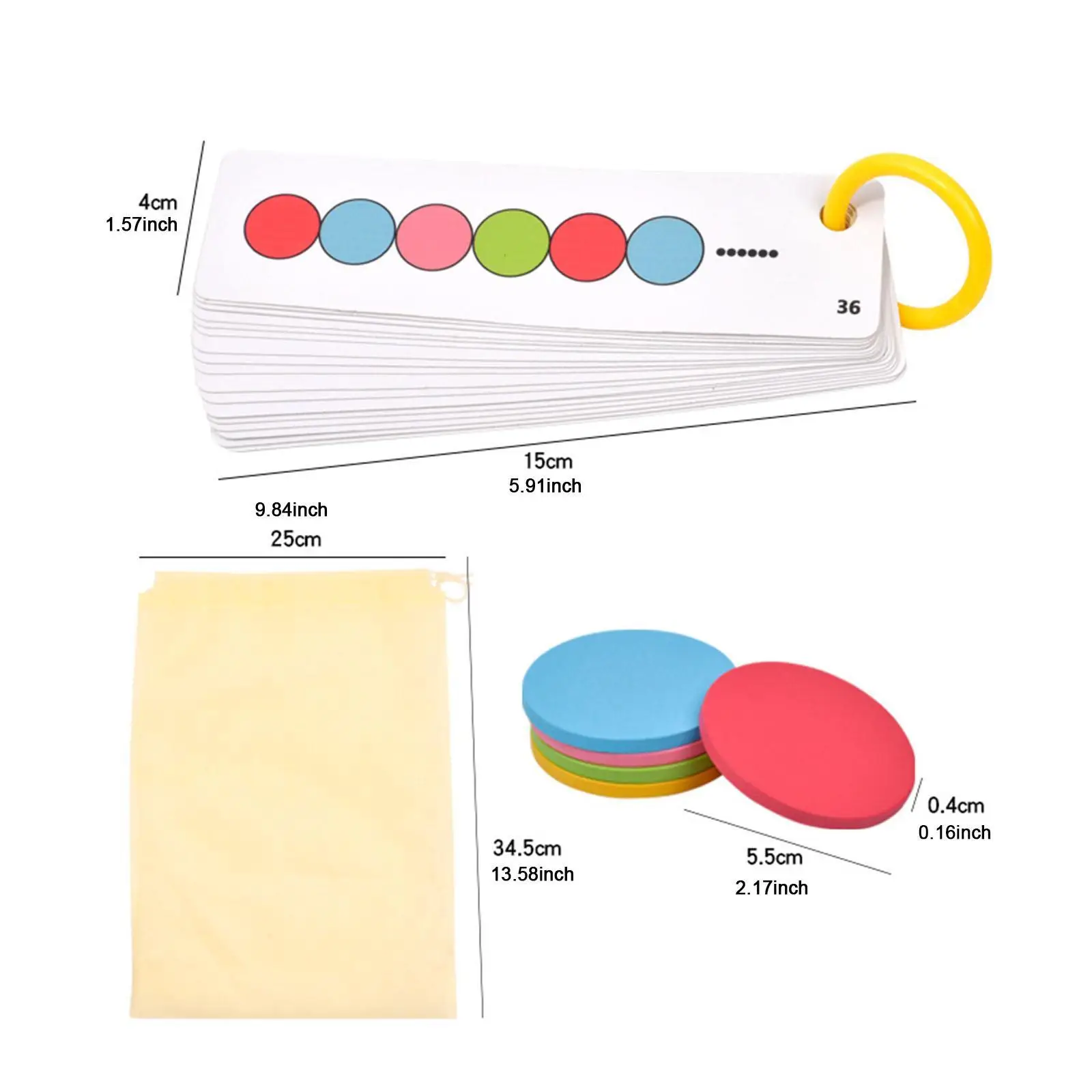 Chips de clasificación de colores, juguetes preescolares de aprendizaje de matemáticas para niños de 3 a 6 años