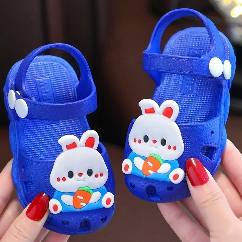 Cartoon Rabbit Sandals Summer Baby Girls\' Shoes Home Anti Slip Infant Girl‘s Sandal Soft Sole Beach Kids Shoes