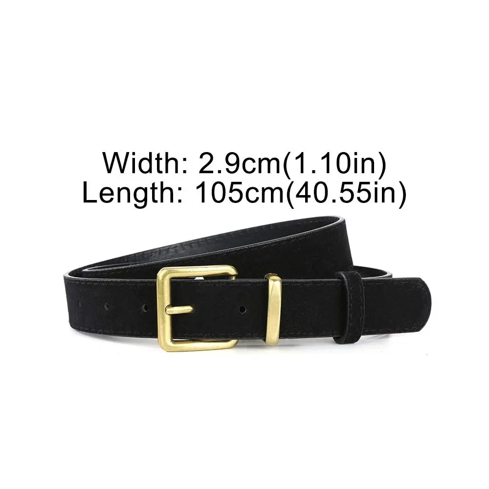 Trendy Pin buckle Suede Leather Belt Luxury Design Casual Business Waist Belt Retro Waistband For Women