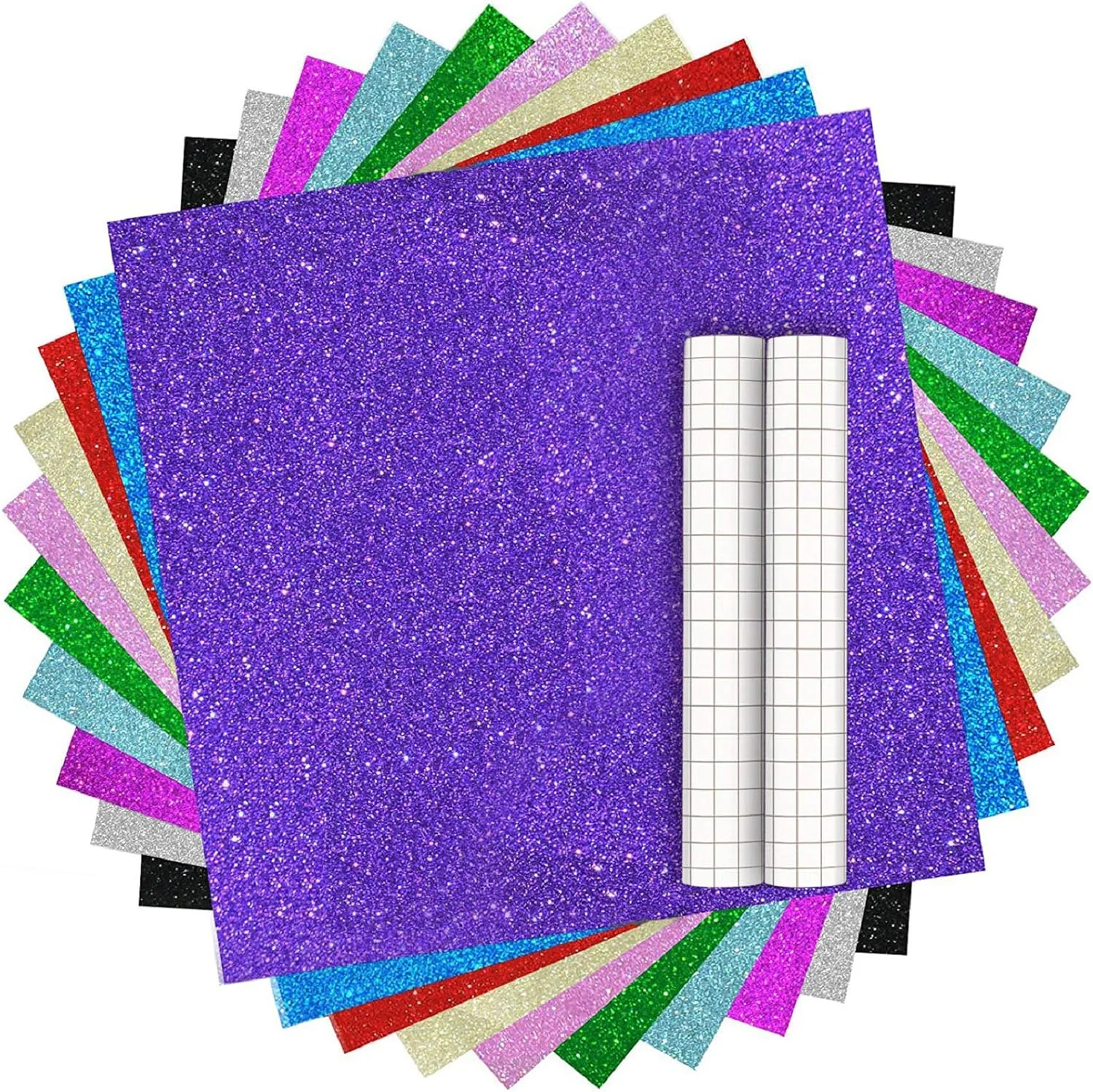 Smart Glitter Adhesive Vinyl 10/20 sheets (5.5x12 inches), compatible with  Joy -No Need cutting pads for Decorative