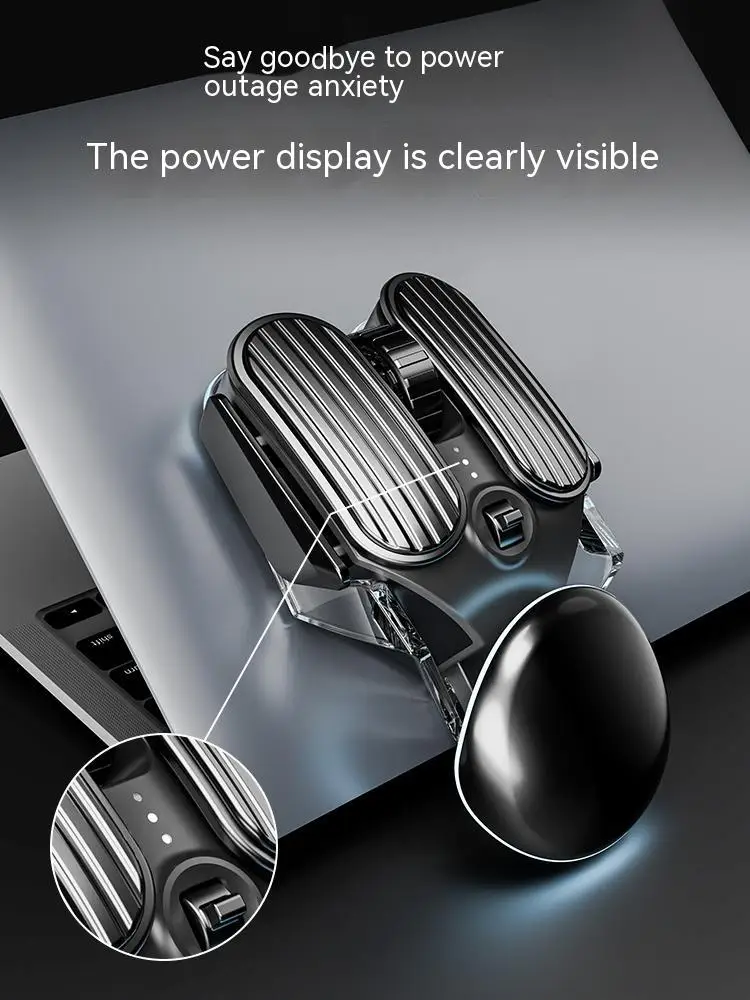 EWEADN Q3 2.4GHz Custom Wireless Mouse Rechargeable Silent Click RGB Metal Sci Fi Gaming Mouse for Office Laptop Gift