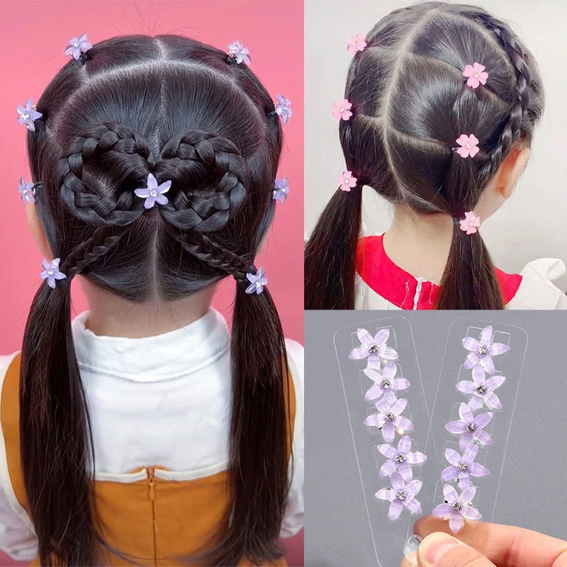 10PCS New Flower Princess Girls Hair Buckle Hairpins Children Headwear Lovely Hairgrip Hair Clips Hair Accessories