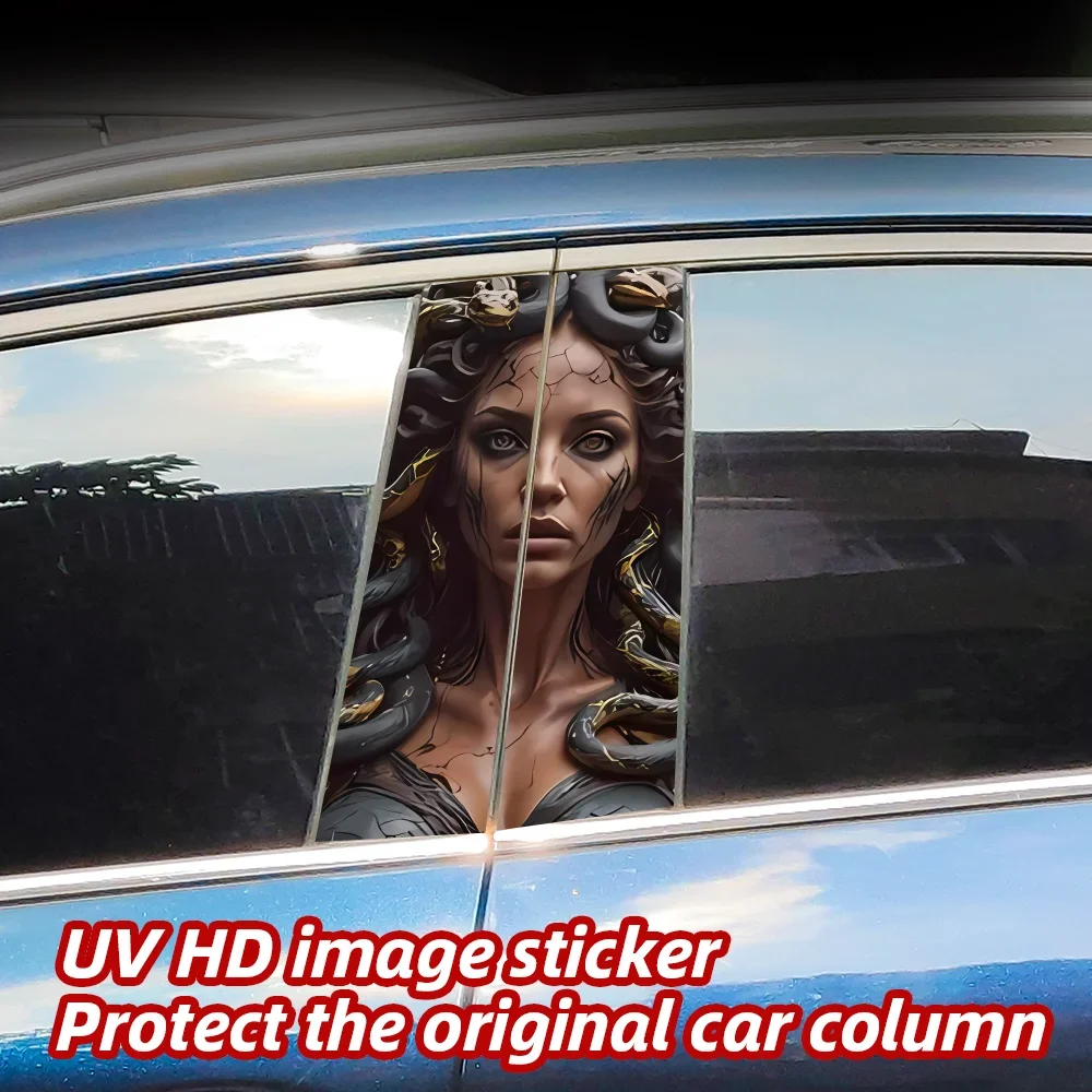 

Medusa Car Stickers Car B-pillar Decal Waterproof Stickers Auto Center Pillar Sticker Cover Scratches Vehicle Decor Accessories