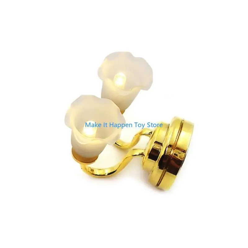 

28EC 1:12 Кукольный домик, гостиная, светодиодный настенный светильник, украшения, имитация настенного бра для гостиной