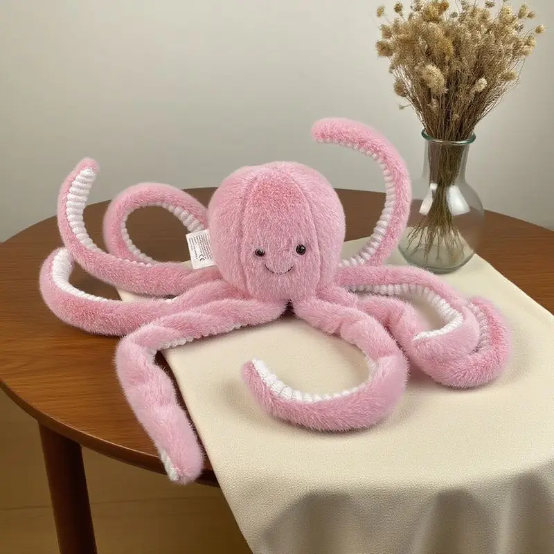 Pulpo de peluche de 20x32cm, juguetes Kawaii de animales rosas, juguetes de dibujos animados de peluche para niños y niñas, regalos de cumpleaños y Navidad